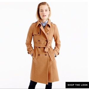 J.Crew Icon trench in wool cashmere